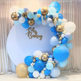 Blue Round Gloss Backdrop